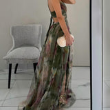Éléonore | Vestido Longo Floral em Tecido Leve