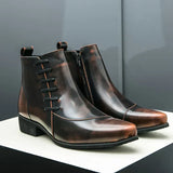 Lourenço - Stylowe Skórzane Botki