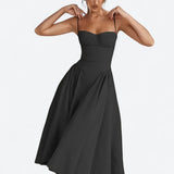 Sigrid | Midi Length Sleeveless Bustier Dress