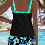 Laluna® | Elegante Conjunto de Tankini em Duas Peças