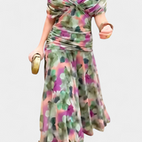 Alondra | Vestido Longo Floral com Decote em V