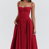 Sigrid | Midi Length Sleeveless Bustier Dress