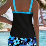 Laluna® | Elegante Conjunto de Tankini em Duas Peças