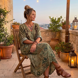 Aleta | Vestido Midi Oversize com Botões e Bolsos