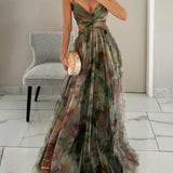 Éléonore | Vestido Longo Floral em Tecido Leve