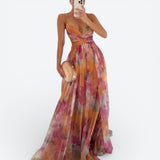 Éléonore | Vestido Longo Floral em Tecido Leve