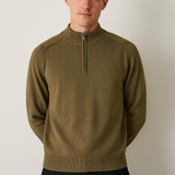 Sweter dzianinowy z pół zamkiem