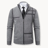 Sweter dzianinowy z pełnym zamkiem błyskawicznym