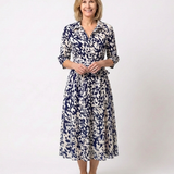 Claire | Vestido Midi de Manga Longa com Cinto