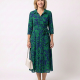 Claire | Vestido Midi de Manga Longa com Cinto