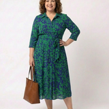 Claire | Vestido Midi de Manga Longa com Cinto