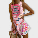 Inês - Mini Rosa Dress with Miraba Print
