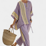 Lorena - Boho Linen and Bamboo Set