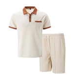 Waffle Fabric Polo Set