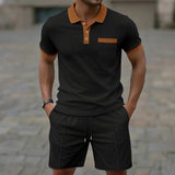 Waffle Fabric Polo Set