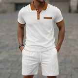 Waffle Fabric Polo Set