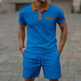 Waffle Fabric Polo Set