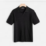 Polo Shirt - Mixed Piqué Texture