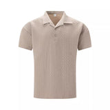 Relaxed Fit Jacquard Textured Polo Shirt