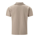 Relaxed Fit Jacquard Textured Polo Shirt