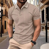 Relaxed Fit Jacquard Textured Polo Shirt