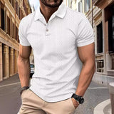 Relaxed Fit Jacquard Textured Polo Shirt