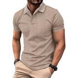 Relaxed Fit Jacquard Textured Polo Shirt