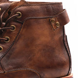Caio - Retro Ankle Boots with Round Toe