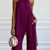 Viola | Conjunto Halter Elegante com Calças