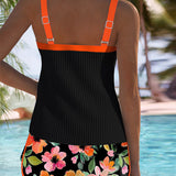 Laluna® | Elegante Conjunto de Tankini em Duas Peças