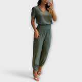 Irmelinda - Conjunto Sofisticado de Camisola e Calças