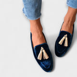 Quinnlyn - Mocassins Vintage com Franjas