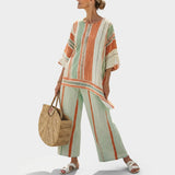 Dalila - Conjunto de Linho Listrado