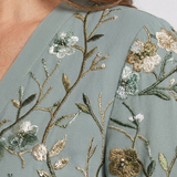 Élodie | Maxi Vestido Bordado com Decote em V