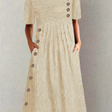 Marina - Elegante Vestido Midi a Rayas