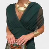 Alondra | Vestido Longo Floral com Decote em V
