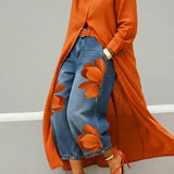 Marilou | Vestido em Linho e Conjunto Floral de Denim