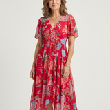 Chloé | Vestido Midi com Estampa Abstrata